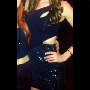 Bebe Black Cut Out Mini Dress